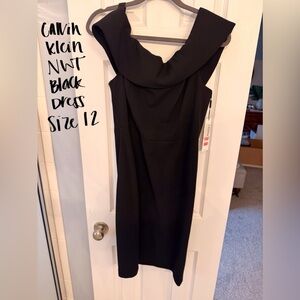 Calvin Klein Strapless Black Dress